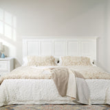 OSP Home Furnishings Farmhouse Basics King Bed Headboard Rustic White