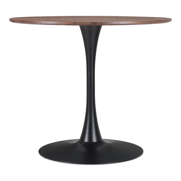 Homeroots 35" Steel Pedestal Base Dining Table   386244