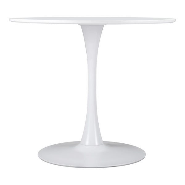 Homeroots 35" Steel Pedestal Base Dining Table   386245
