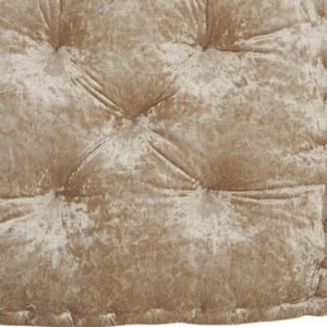 Homeroots 24" X 24" Beige Polyester Solid Color Floor Cushion  Polyester 386258