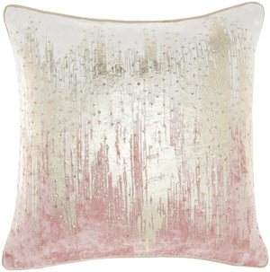 Homeroots 18" Pink Velvet Throw Pillow   386269