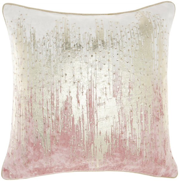 Homeroots 18" Pink Velvet Throw Pillow   386269