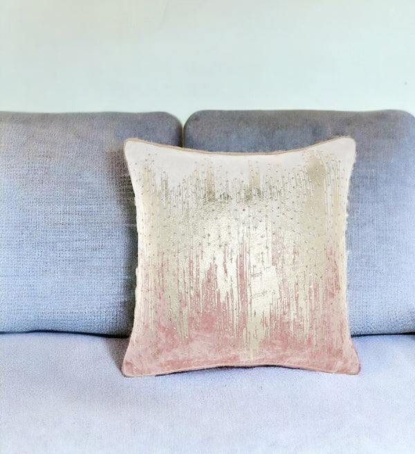 Homeroots 18" Pink Velvet Throw Pillow   386269
