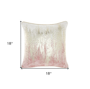Homeroots 18" Pink Velvet Throw Pillow   386269