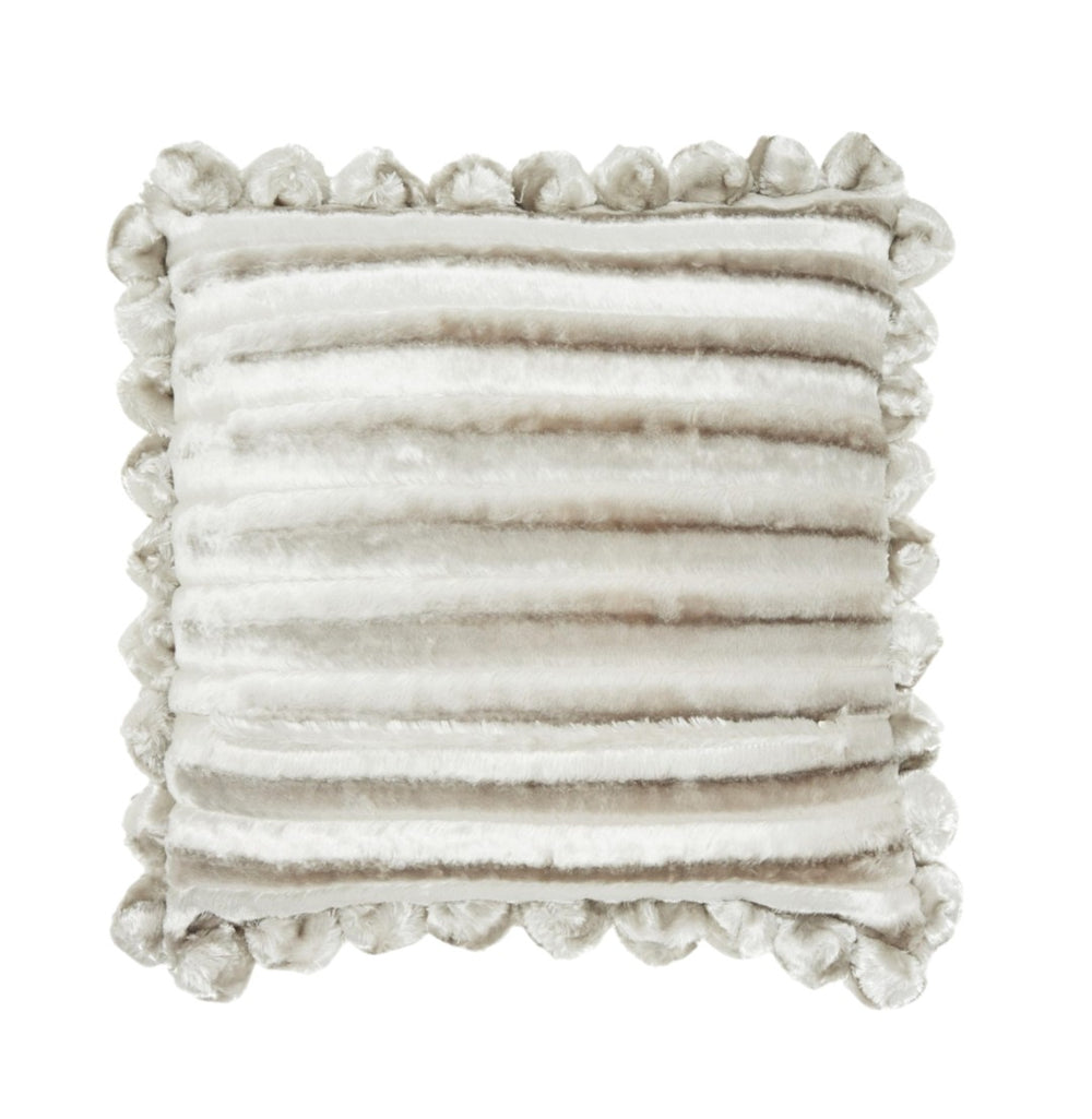 HomeRoots 20" Silver Throw Pillow - Modern Textured Accent for Cozy Comfort, Easy Care & Stylish Décor Refresh 386444