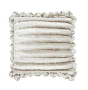 HomeRoots 20" Silver Throw Pillow - Modern Textured Accent for Cozy Comfort, Easy Care & Stylish Décor Refresh 386444