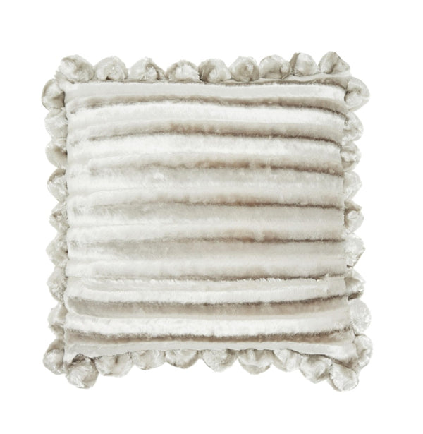 HomeRoots 20" Silver Throw Pillow - Modern Textured Accent for Cozy Comfort, Easy Care & Stylish Décor Refresh 386444