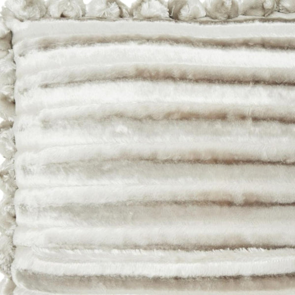 HomeRoots 20" Silver Throw Pillow - Modern Textured Accent for Cozy Comfort, Easy Care & Stylish Décor Refresh 386444