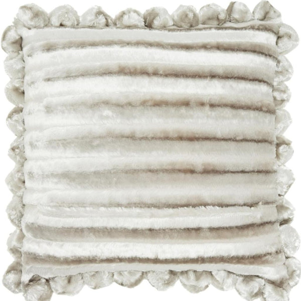 HomeRoots 20" Silver Throw Pillow - Modern Textured Accent for Cozy Comfort, Easy Care & Stylish Décor Refresh 386444