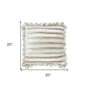 Homeroots 20" Silver Throw Pillow   386444