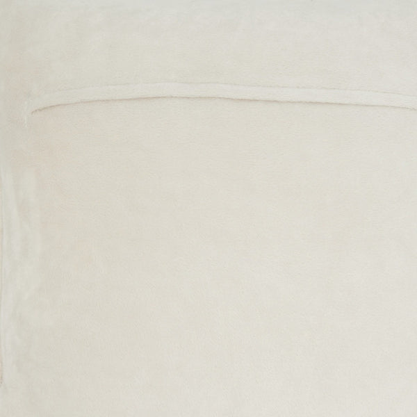 Homeroots 20" Ivory With Bling Quilted Velvet Throw Pillow   386448