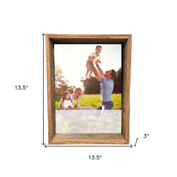 Homeroots 12” X 12” Rustic Gray Wood Shadow Box Frame   386488