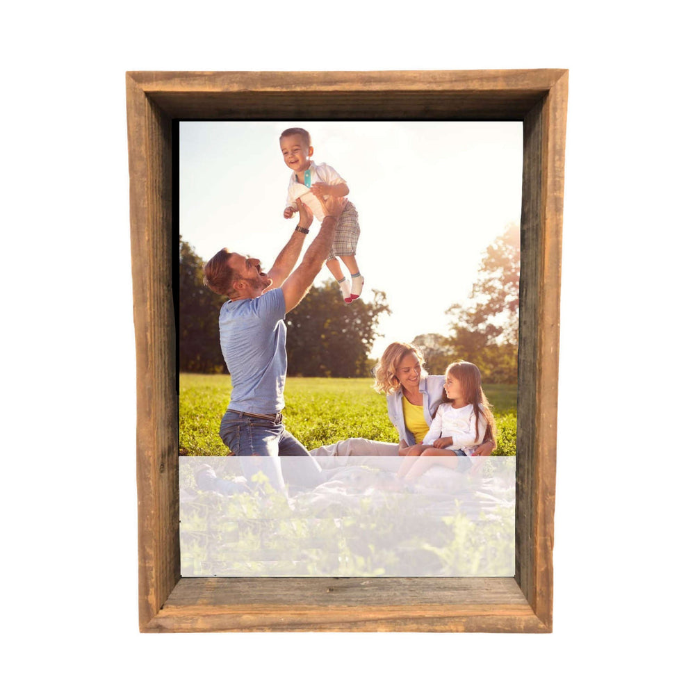 Homeroots 16" X 20" Rustic Gray Wood Shadow Box Frame   386489