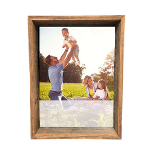 Homeroots 16" X 20" Rustic Gray Wood Shadow Box Frame   386489