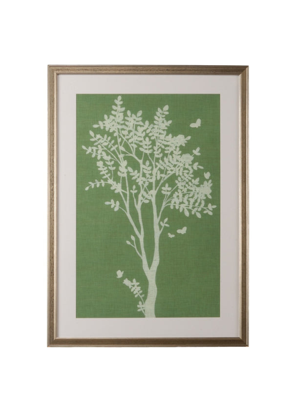 Chelsea House Tableau Framed GicléE In Sage With Antiqued Silver Frame, 42.5"X30.5" Archival Print Ready To Hang 386499