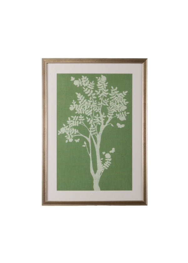 Chelsea House Tableau GicléE In Sage Ii — Framed 42.5"X30.5" Antique Silver, Single Mat, Glass Front Art Accent 386500