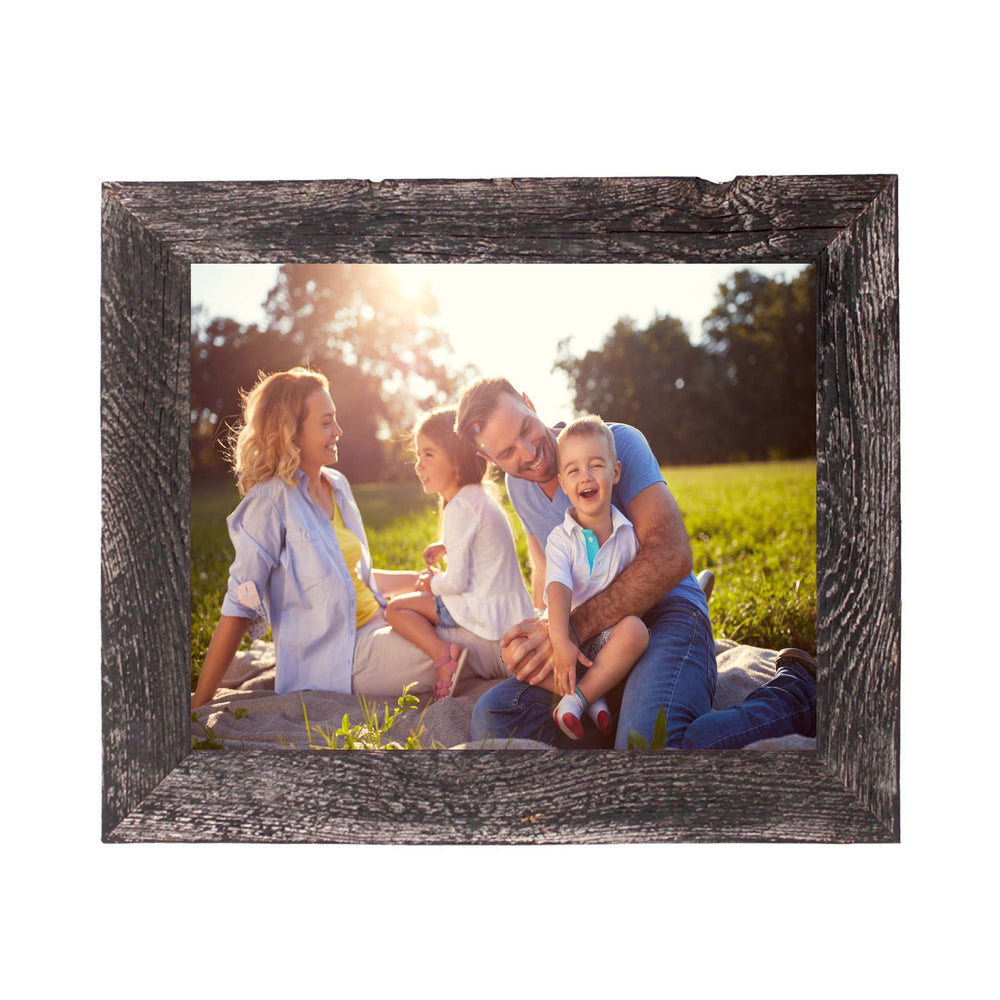 Homeroots 12" X 24" Rustic Farmhouse Rustic Black Wood Frame   386509