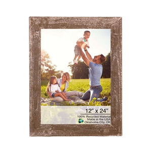 Homeroots 12" X 24" Rustic Farmhouse Espresso Wood Frame   386511