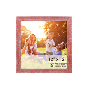 Homeroots 20" X 24" Rustic Farmhouse Red Wood Frame   386529