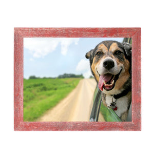 Homeroots 20" X 24" Rustic Farmhouse Red Wood Frame   386529