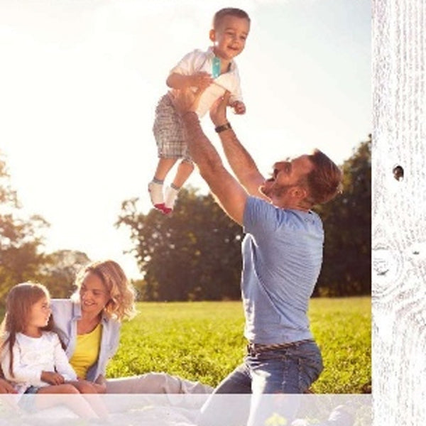 Homeroots 20" X 24" Rustic Farmhouse White Wash Wood Frame   386530