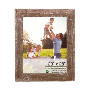 Homeroots 20" X 28" Rustic Farmhouse Espresso Wood Frame   386533