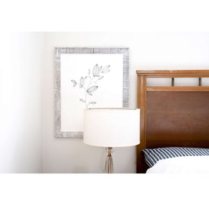 Homeroots 20" X 28" Rustic Farmhouse White Wash Wood Frame   386536