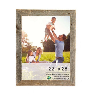 Homeroots 22" X 24" Rustic Farmhouse Gray Wood Frame   386542