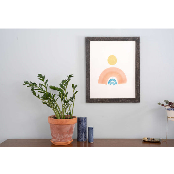 Homeroots 22" X 28" Rustic Farmhouse Rustic Black Wood Frame   386543