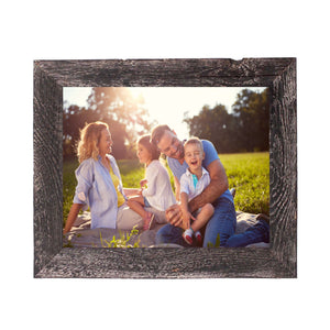 Homeroots 22" X 28" Rustic Farmhouse Rustic Black Wood Frame   386543