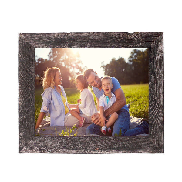 Homeroots 22" X 28" Rustic Farmhouse Rustic Black Wood Frame   386543