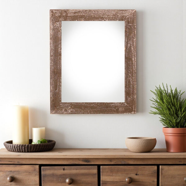 HomeRoots 22" x 28" Brown Solid Wood Picture Frame – Durable, Versatile Design for Home & Office Decor 386545
