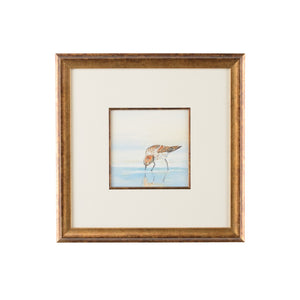 Chelsea House Sand Piper Iii Original Watercolor By Lisa Kahn — Hand-Painted Coastal Art In Antique Gold Frame, 18.5" 386547