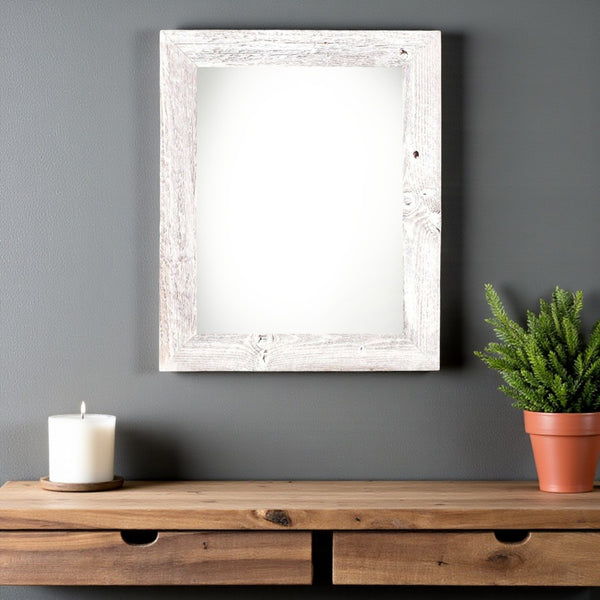 HomeRoots 22" x 28" White Solid Wood Picture Frame - Elegant, Versatile Wall Decor for Any Space or Occasion 386547