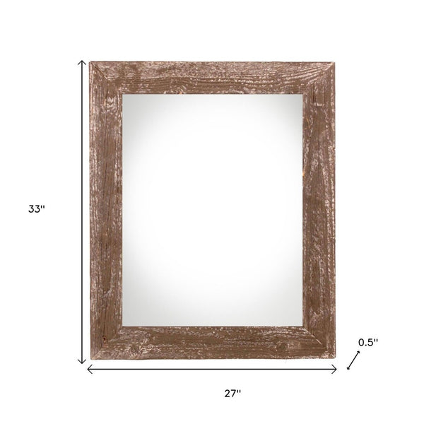 HomeRoots 24" Solid Wood Picture Frame – Classic Brown Display for 24" x 30" Photos, Versatile & Gift-Ready! 386549