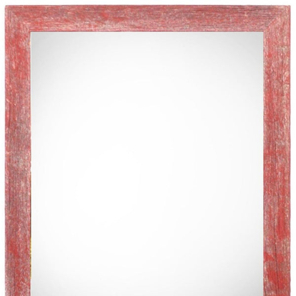HomeRoots 24" x 30" Red Solid Wood Picture Frame – Handcrafted Elegance for Your Home Décor & Art Display 386550