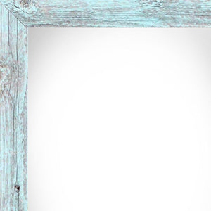 HomeRoots 24" Blue Solid Wood Picture Frame for 24" x 36" Photos - Versatile Hanging Design for Any Space 386552