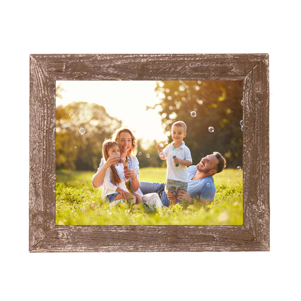 Homeroots 24" X 36" Rustic Farmhouse Espresso Wood Frame   386553