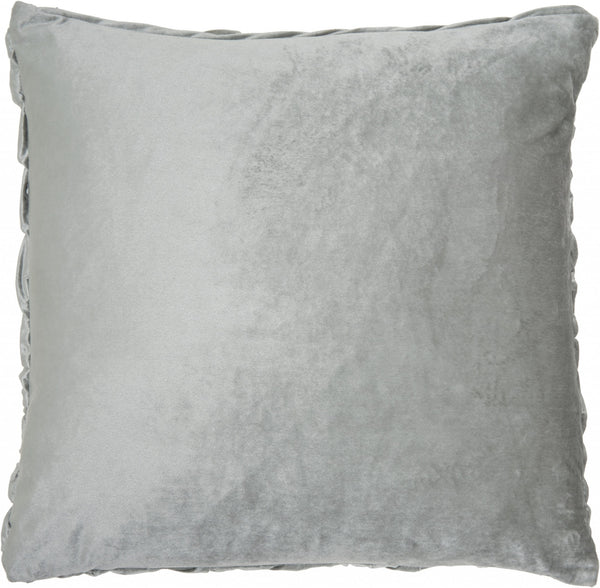 Homeroots 22" Gray Abstract Velvet Throw Pillow With Texture   386617