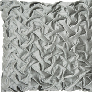 Homeroots 22" Gray Abstract Velvet Throw Pillow With Texture   386617