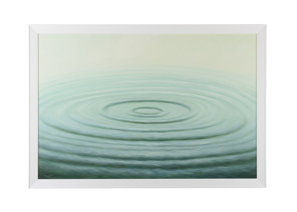 Chelsea House Water Serene Oil Painting By Bradshaw Orrell — Hand-Painted Contemporary Water Reflection, Framed 44.5X64.5 386657