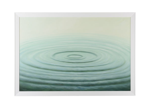 Chelsea House Water Serene Oil Painting By Bradshaw Orrell — Hand-Painted Contemporary Water Reflection, Framed 44.5X64.5 386657