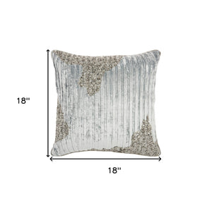 Homeroots 18" Periwinkle Cotton Throw Pillow   386660