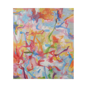 Chelsea House Bubblegum Vibrant Hand-Painted Oil On Gallery-Wrapped Canvas 63X54in Impasto Texture Ready To Hang 386666