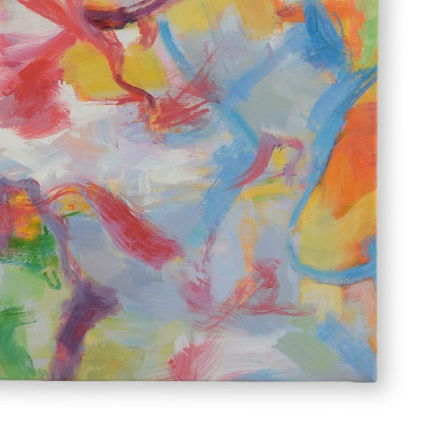 Chelsea House Bubblegum Vibrant Hand-Painted Oil On Gallery-Wrapped Canvas 63X54in Impasto Texture Ready To Hang 386666