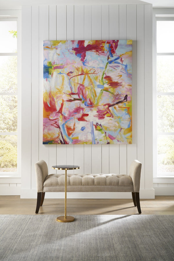 Chelsea House Bubblegum Vibrant Hand-Painted Oil On Gallery-Wrapped Canvas 63X54in Impasto Texture Ready To Hang 386666