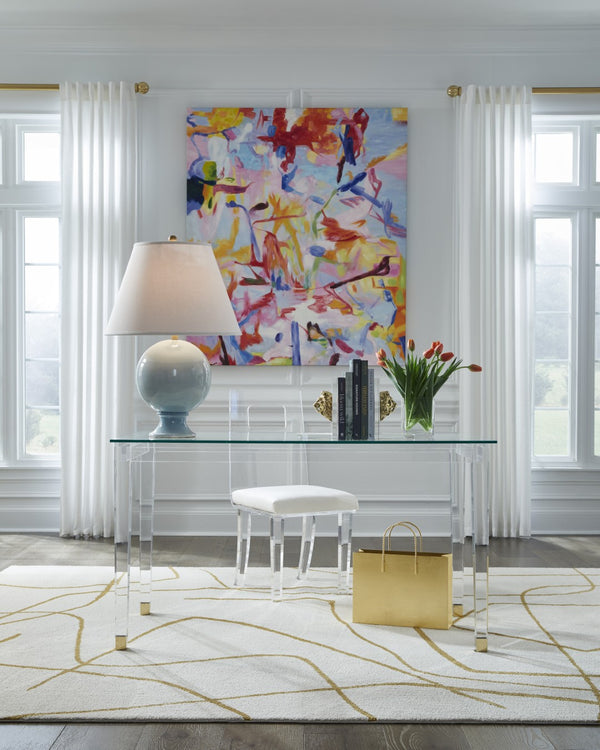 Chelsea House Bubblegum Vibrant Hand-Painted Oil On Gallery-Wrapped Canvas 63X54in Impasto Texture Ready To Hang 386666