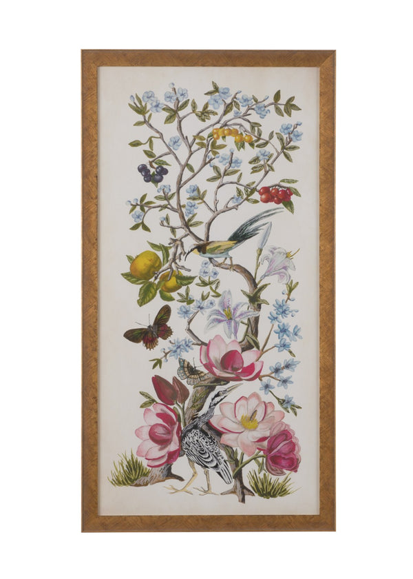 Chelsea House Chinoiserie Natura Ii GicléE Botanical Print In Antiqued Gold Frame — Museum-Quality, Ready To Hang 386688