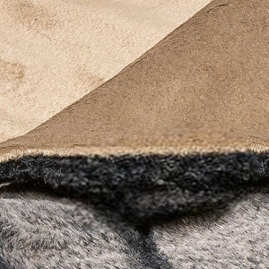 HomeRoots Gray Faux Fur Striped Plush Throw - Luxurious Softness for Cozy Living, Perfect Gift & Décor Accent 386745