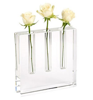 Homeroots 7" Clear Crystal Clear Square Table Vase  Crystal 386770